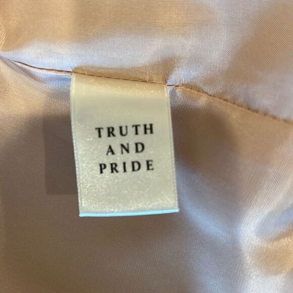 Truth & Pride Beige Shawl Blazer Jacket Sz. S - Picture 2 of 4
